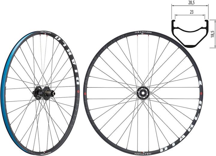 Produktbild Novatec Diablo Disc Laufradsatz 27,5" 10s (Laufradsatz, 27.5")