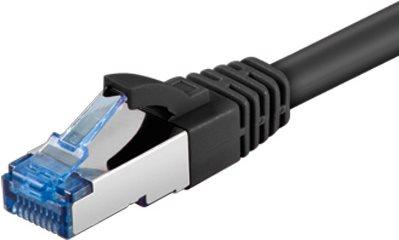 Produktbild Goobay CAT 6a Patchkabel, S/FTP (PiMF), Schwarz, 0.5 m (S/FTP, CAT6a, 0.50 m)