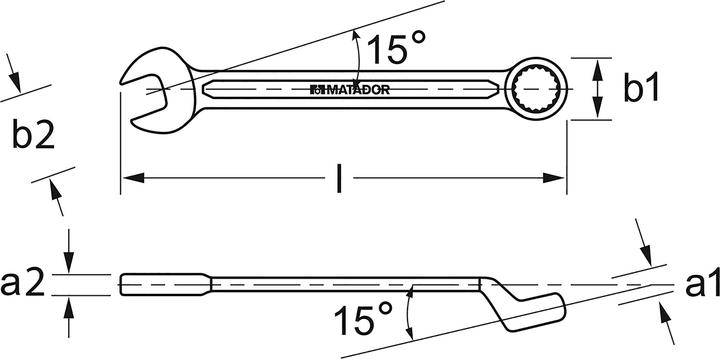 Actual product image Matador Combination spanner 01908020 (01908020) (1 7/16")