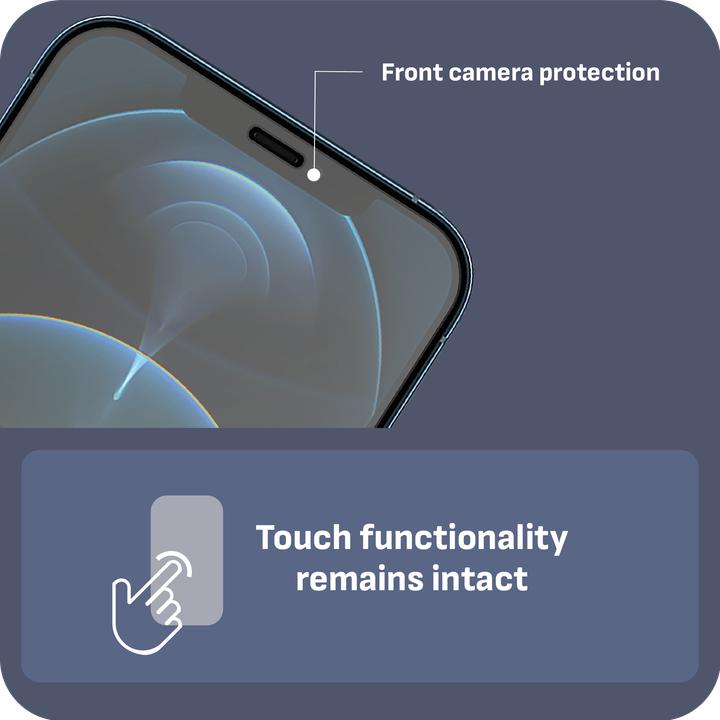 Produktbild Cazy Schutzglass Kompatibel mit iPhone 12/12 Pro Tempered Glass Hülle Kompatibel - 1 Stück (1 Stk., Apple iPhone 12, Apple iPhone 12 Pro)
