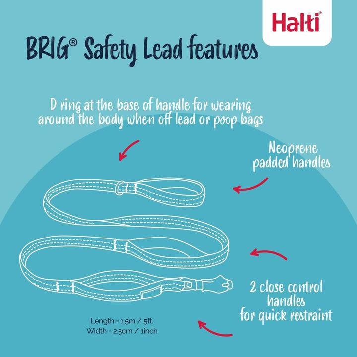 Actual product image Halti BRIG Safety Lead Neon Yellow Large (L, Dog, General)