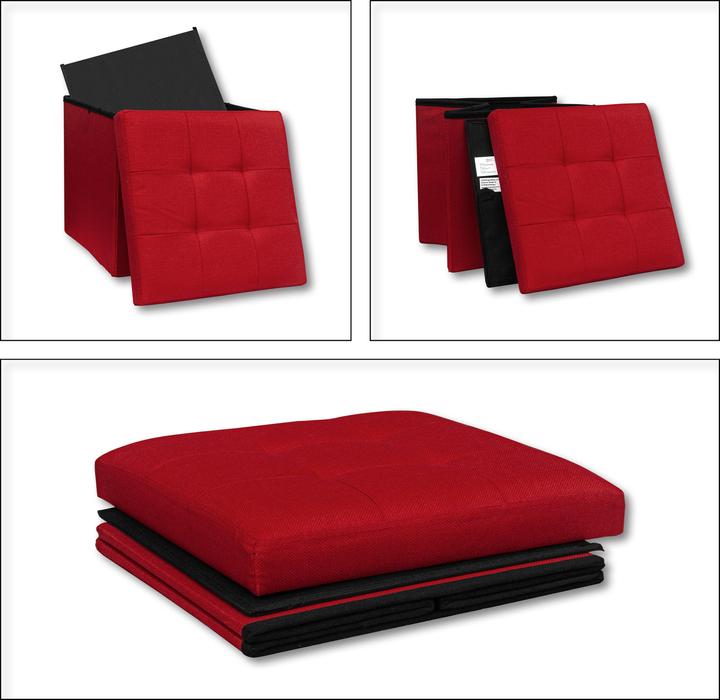 Produktbild VCM Stoff Sitztruhe Sitzbank Hocker Boxas (38 cm)