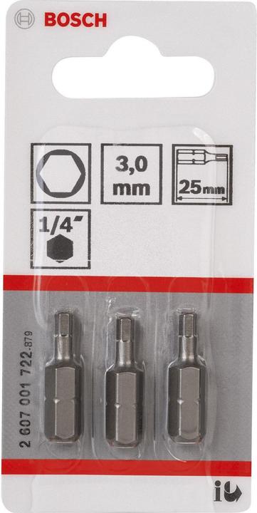 Produktbild Bosch Professional Zubehör Schrauberbit Extra-Hart (Innensechskant)