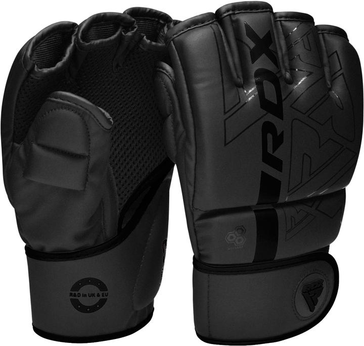 Actual product image Rdx Grappling Gloves F6 Matte Black-L (L)