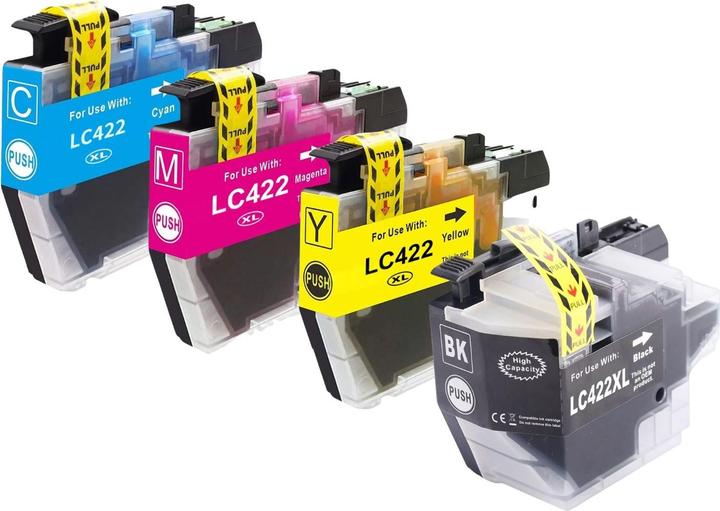 Hermex Kompatible Tintenpatrone XL für Brother MFC-J5345DW (C, CF, M, Y)