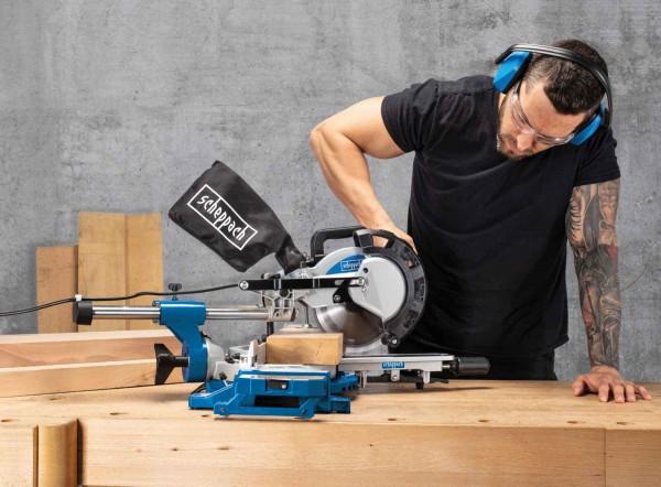 Produktbild Scheppach Kappzugsäge HM216 mit 2. Sägeblatt