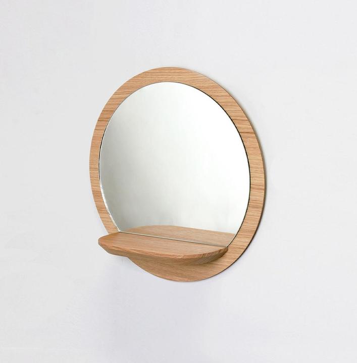 Image du produit Reine Mère Miroir mural avec étagère petit modèle - Dia. 29.5 cm