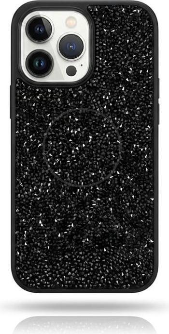 The Bling World iPhone 14 Pro - Hülle, glänzendes Design mit Standfunktion, Schwarz (Apple iPhone 14 Pro)