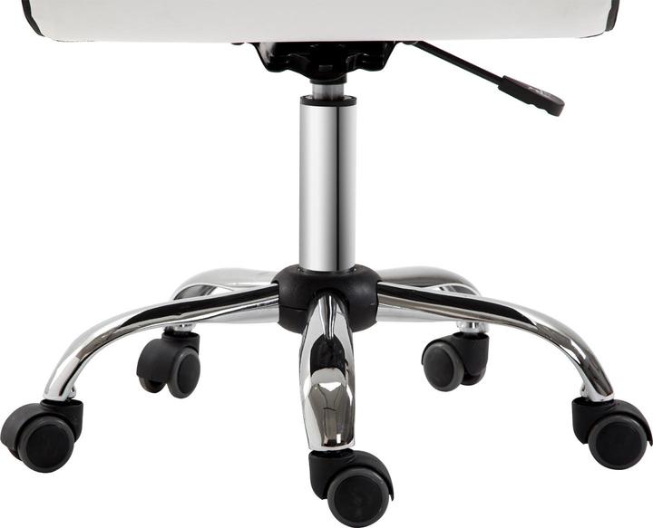 Produktbild Homcom Bürostuhl Kunstleder, Stahl Weiss (45 - 57 cm)