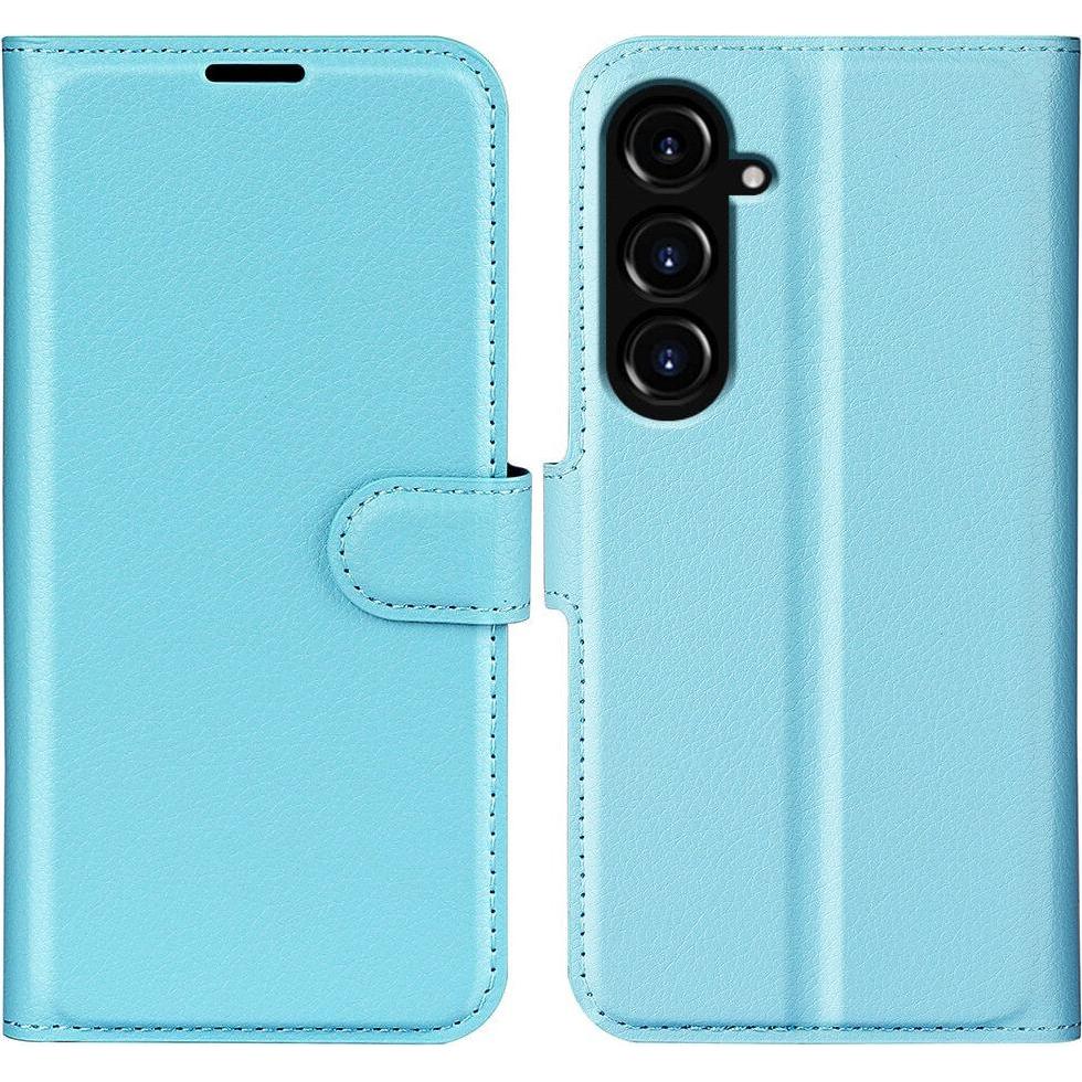 Cover-Discount Galaxy S23 FE - Leder Etui Hülle blau (Samsung Galaxy S23 FE), Smartphone Hülle, Blau