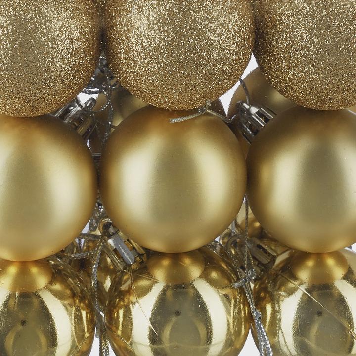 Actual product image Relaxdays - Weihnachtskugeln im 50er Set, Gold/ Silber, 7 x 6 cm (50-part)