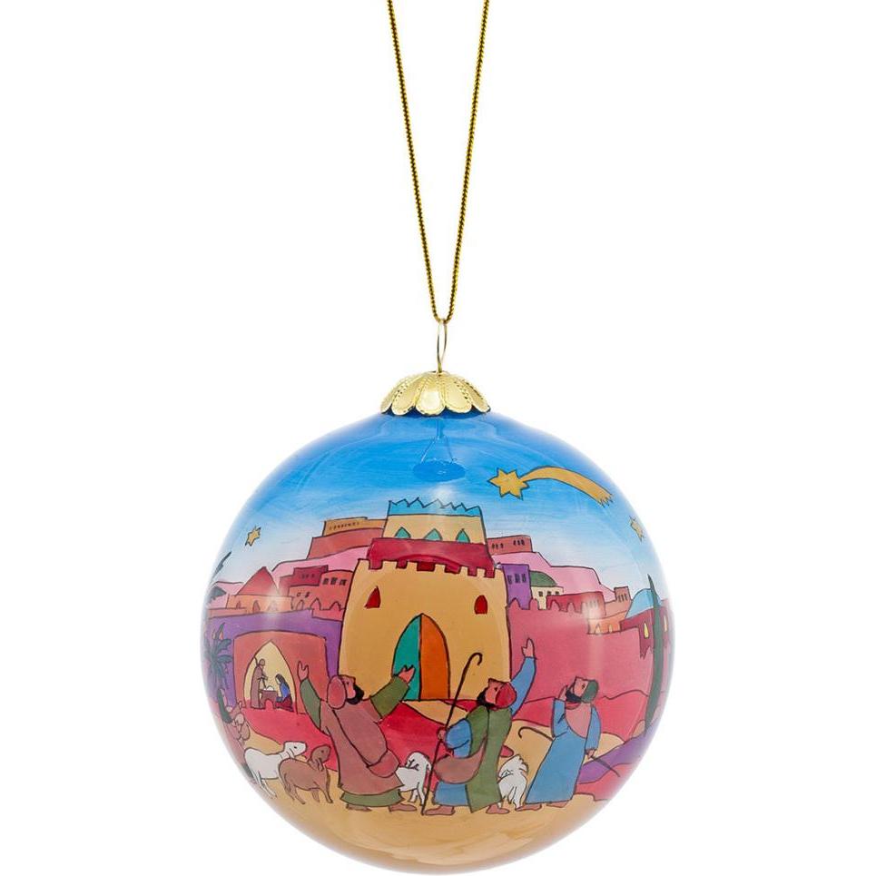 St. Benno, Christbaumschmuck, Christbaumkugel mit Innenglasbemalung 2 (1 -teilig)