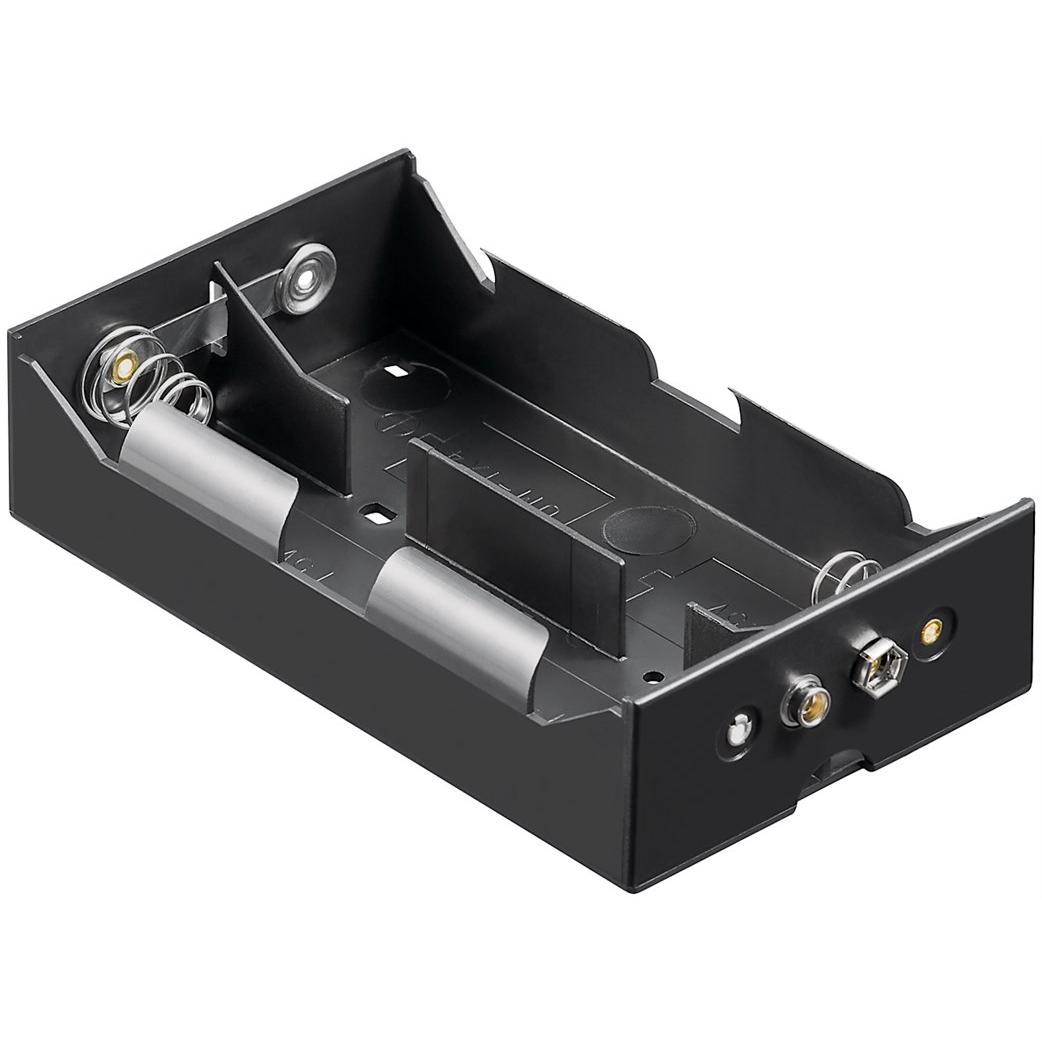 Goobay 11977 Batteriehalter, Batterie Zubehör, Schwarz