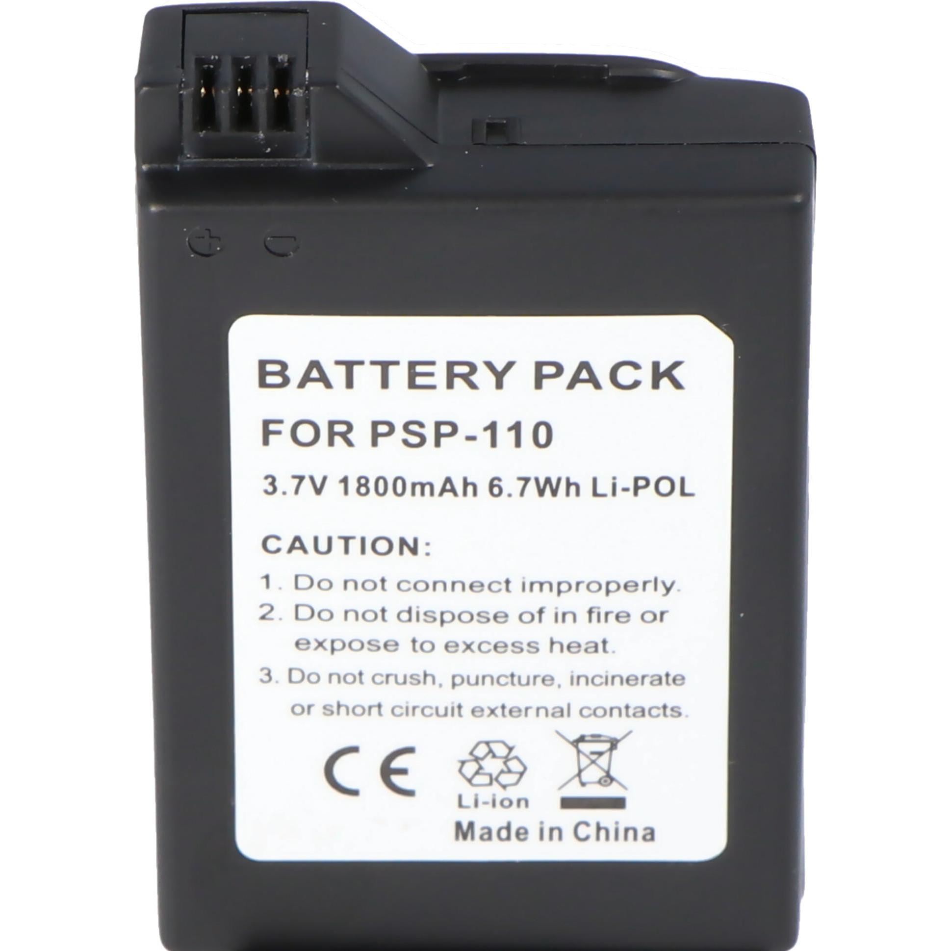 XCell Li-Ion-Akku 1800mAh 3.7V für Spielkonsole wie Sony PSP-110, PSP-280G, Weiteres Gaming Zubehör