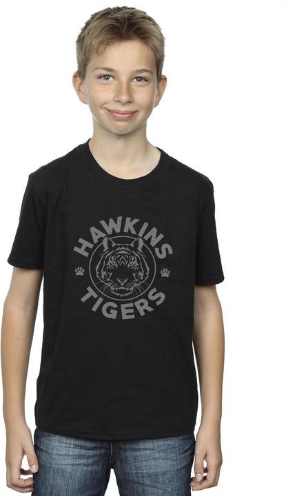 Produktbild Netflix Stranger Things Hawkins Grey Tiger TShirt Jungen (140, 146)