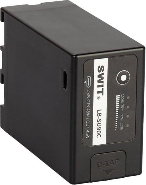 Actual product image Swit LB-SU90C | 90Wh BP-U-type DV battery with USB-C and D-tap (Camera battery)