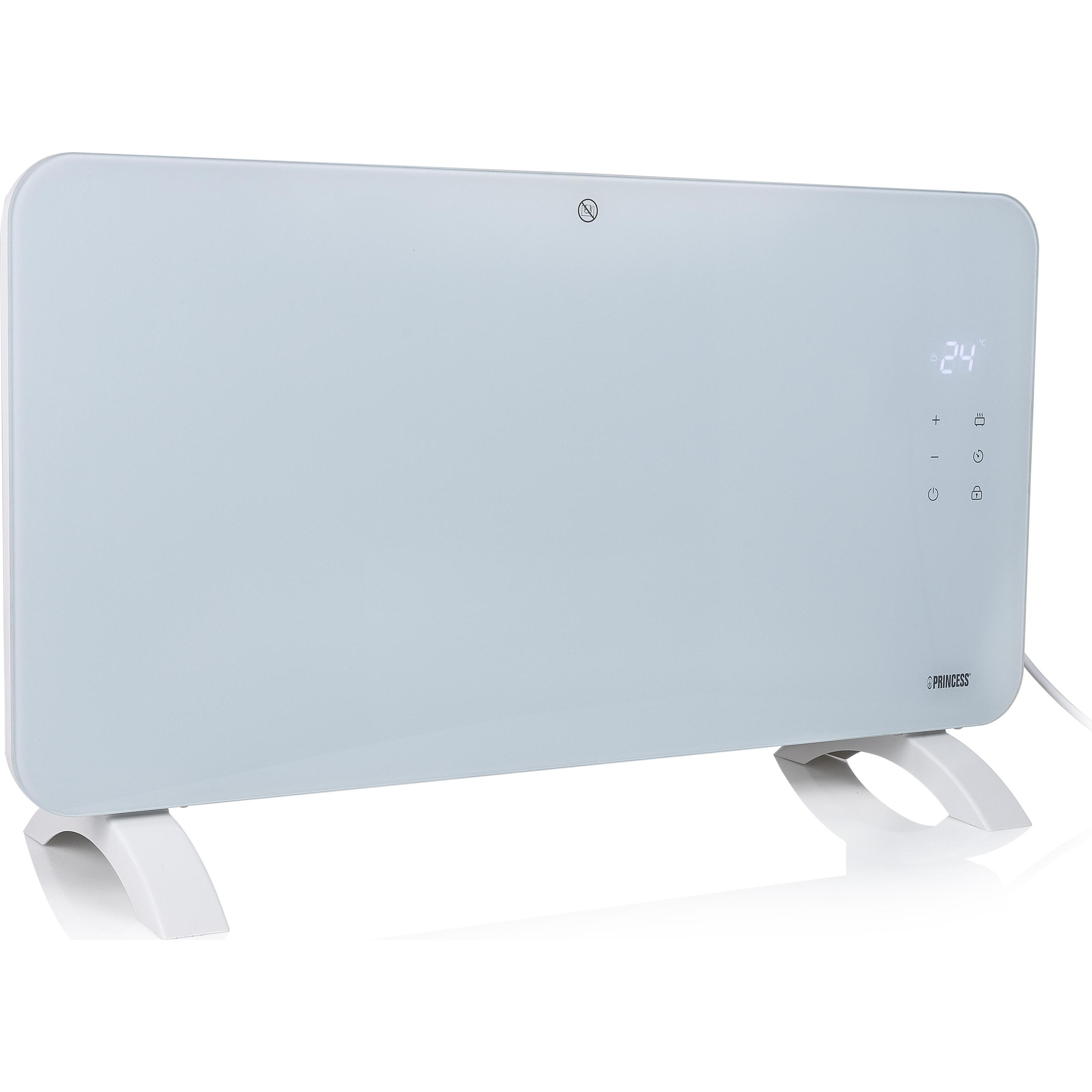 Princess elettrico - 348151 - Piastrella elettrica - Glazan spaneel - 1500 watt - Voor ruimtes tot, Radiatore, Bianco