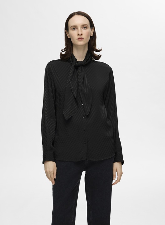 Actual product image Selected Femme Bow satin blouse (36)