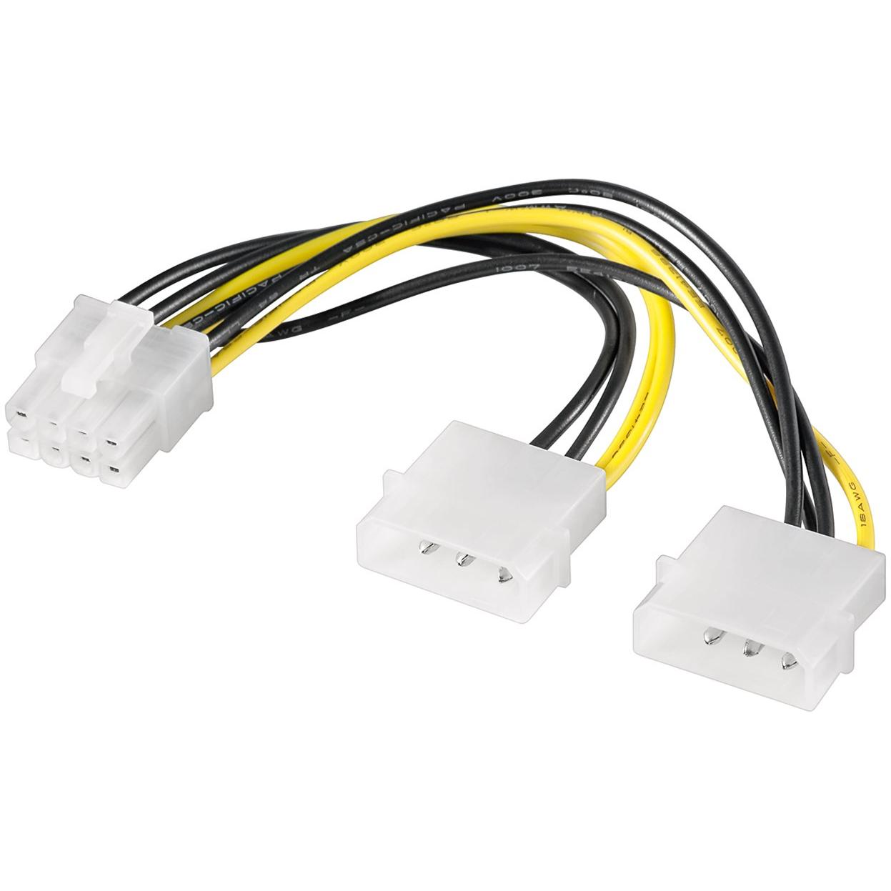 M-Cab Power cable PCIE jack 8pin /f, Interne Kabel (PC)