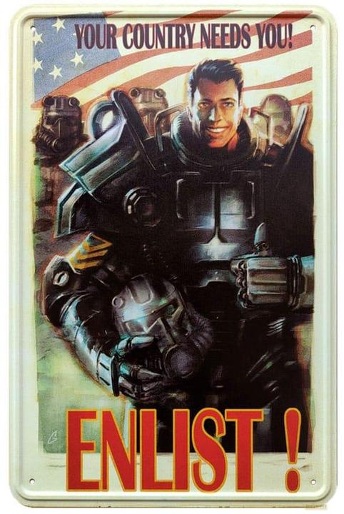 Immagine prodotto DEVplus Cartello in metallo Fallout Enlist