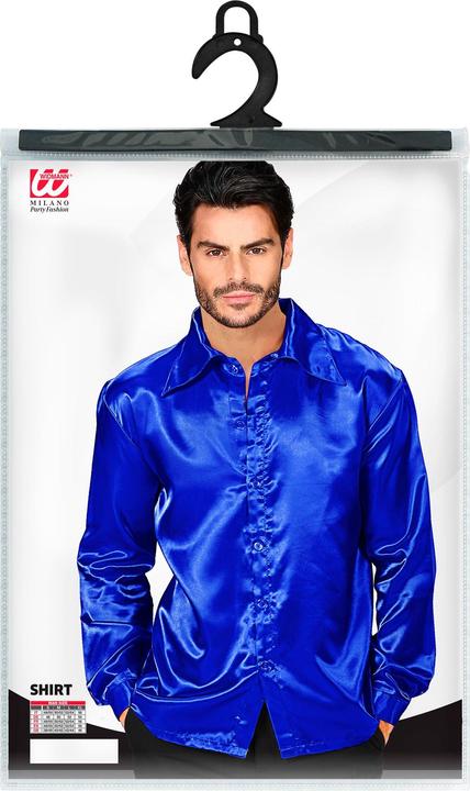 Produktbild Widmann BLAUES 70s DISCO HEMD aus Satin, M (M)