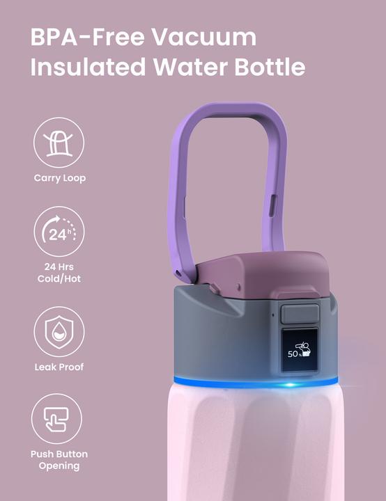 Productafbeelding WaterH BOOST - Chug Lid - Pink (24oz./710ml) (0.71 l)