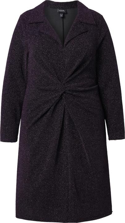 Produktbild Ulla Popken Jerseykleid, Glitzer-Effekt, Reverskragen, Langarm (52)