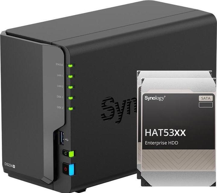 Synology DS224+ (2 x 16 TB, Synology HAT 53xx)