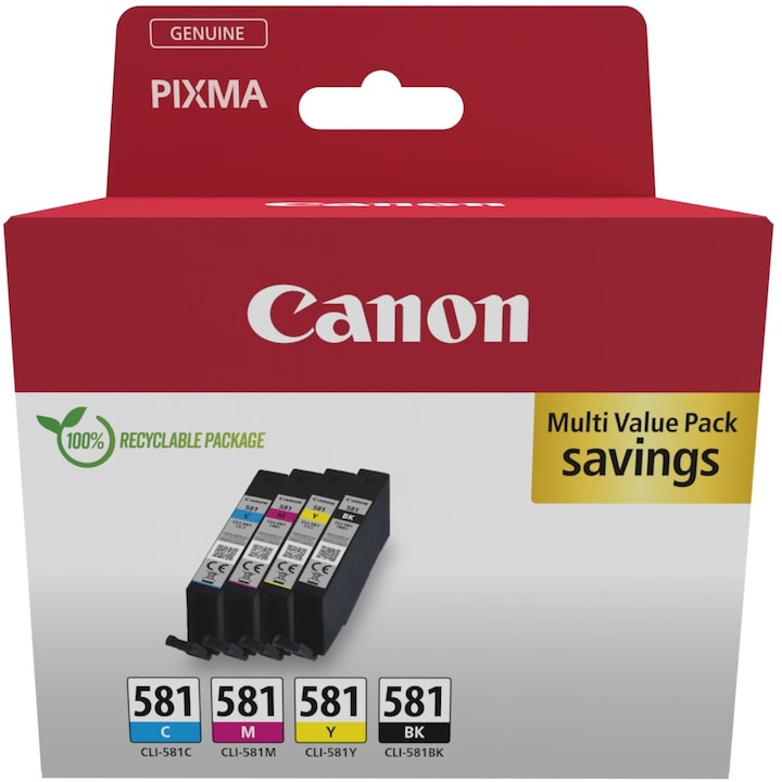 Produktbild Canon CLI-581 Multipack (M, BK, C, Y)