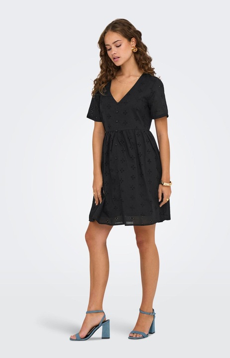Produktbild JdY Normal geschnitten V-Ausschnitt Voluminöser Armschnitt Midikleid Kleid (XS)