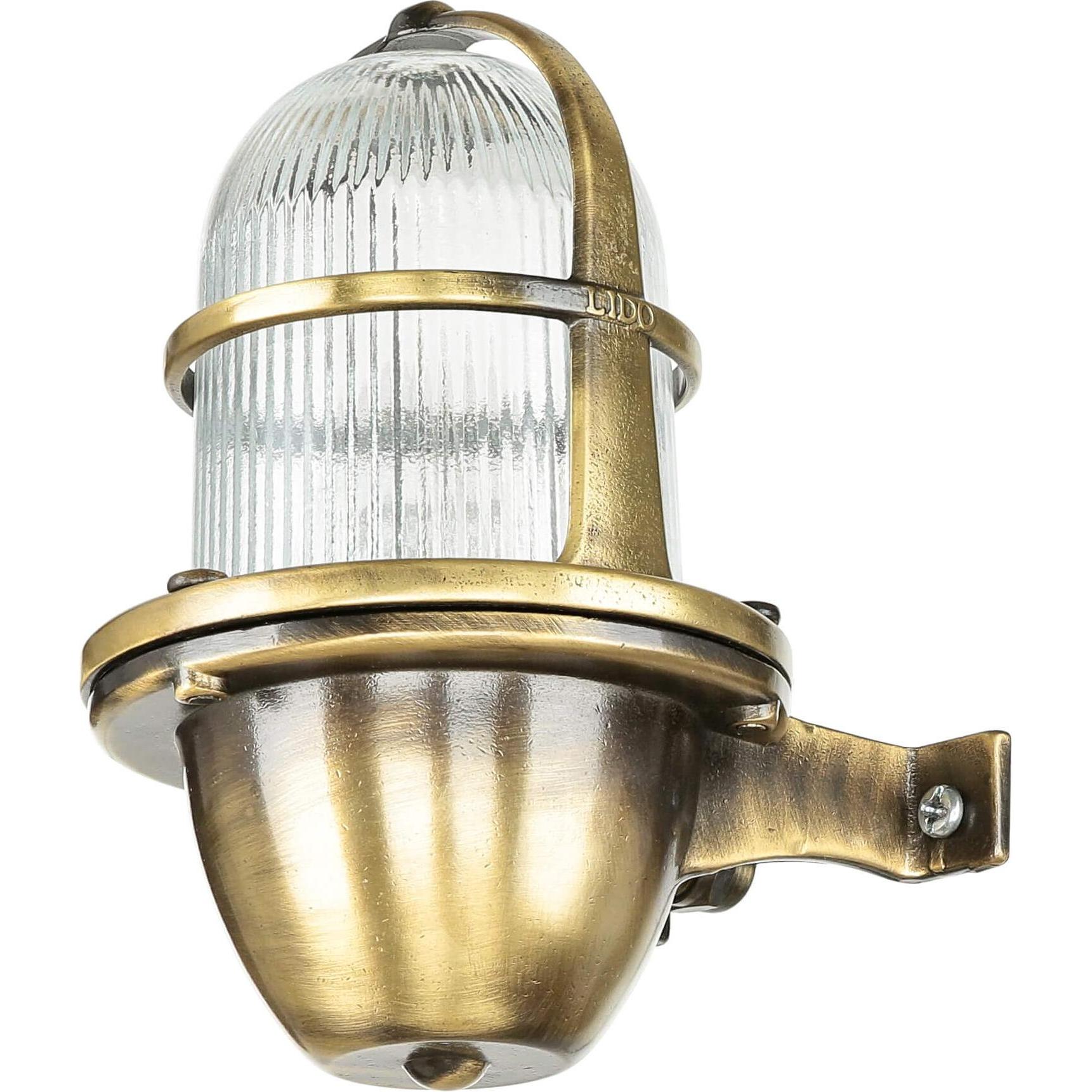 Licht-Erlebnisse, Gartenbeleuchtung, Wandlampe Santorin Messing (E27, IP64)