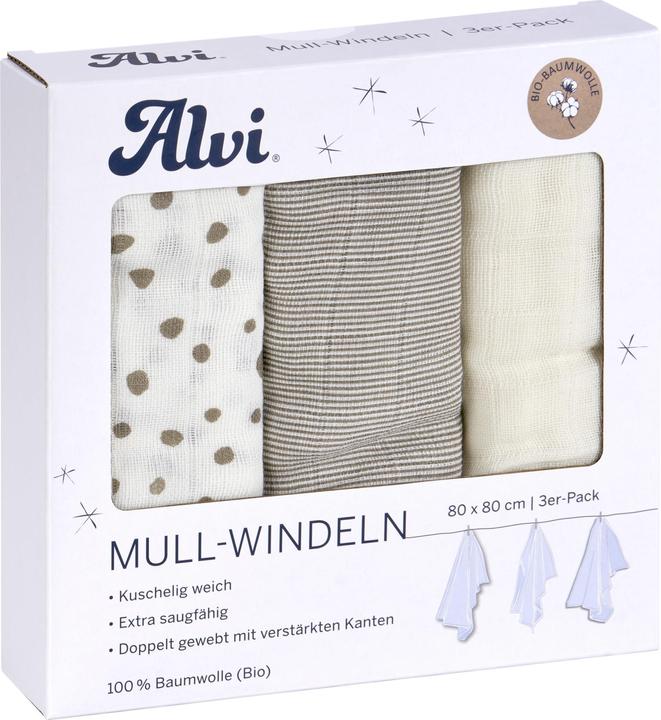 Alvi Mullwindeln Aqua Dot 80 x 80 cm (80 cm, 80 cm)