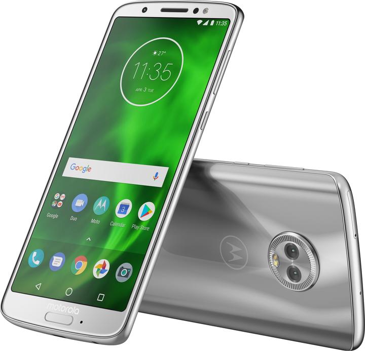 Produktbild Motorola Moto G6 (32 GB, Silber, 5.70", Dual SIM + SD, 4G)