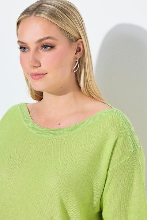 Produktbild Ulla Popken Pullover, Pailletten, Oversized, U-Boot-Ausschnitt, Halbarm (46, 48)