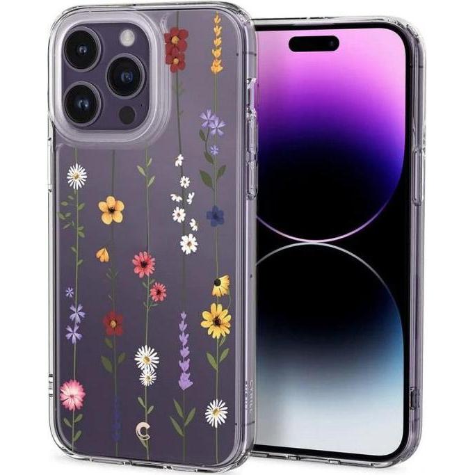 Spigen Cecile Iphone 14 Pro Max Giardino Fiorito (Apple iPhone 14 Pro Max), Cover smartphone, Trasparente