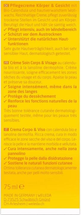 Actual product image Weleda Calendula care cream