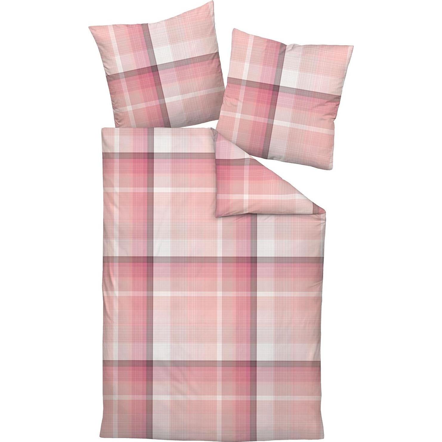 Janine, Bettwäsche, Interlock Feinjersey Bettwäsche Carmen S 55112-01 rot koralle (Bettwäsche Set, 135x200 cm + 80x80 cm...