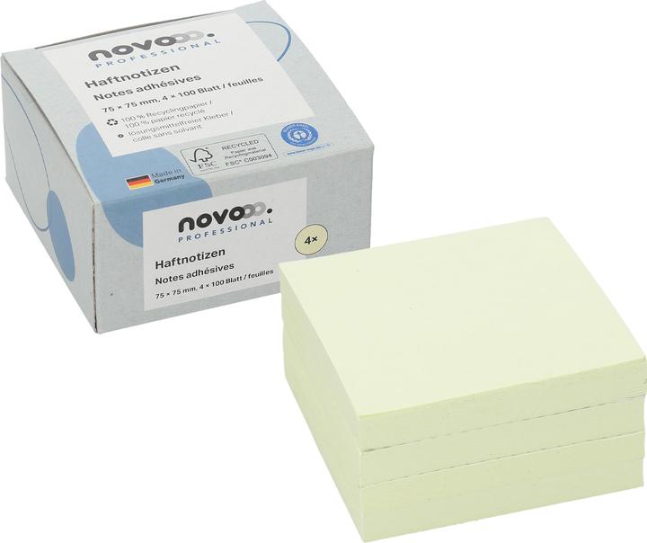 Produktbild Novooo Haftnotizen Recycling 75x75mm (75 x 75 mm)