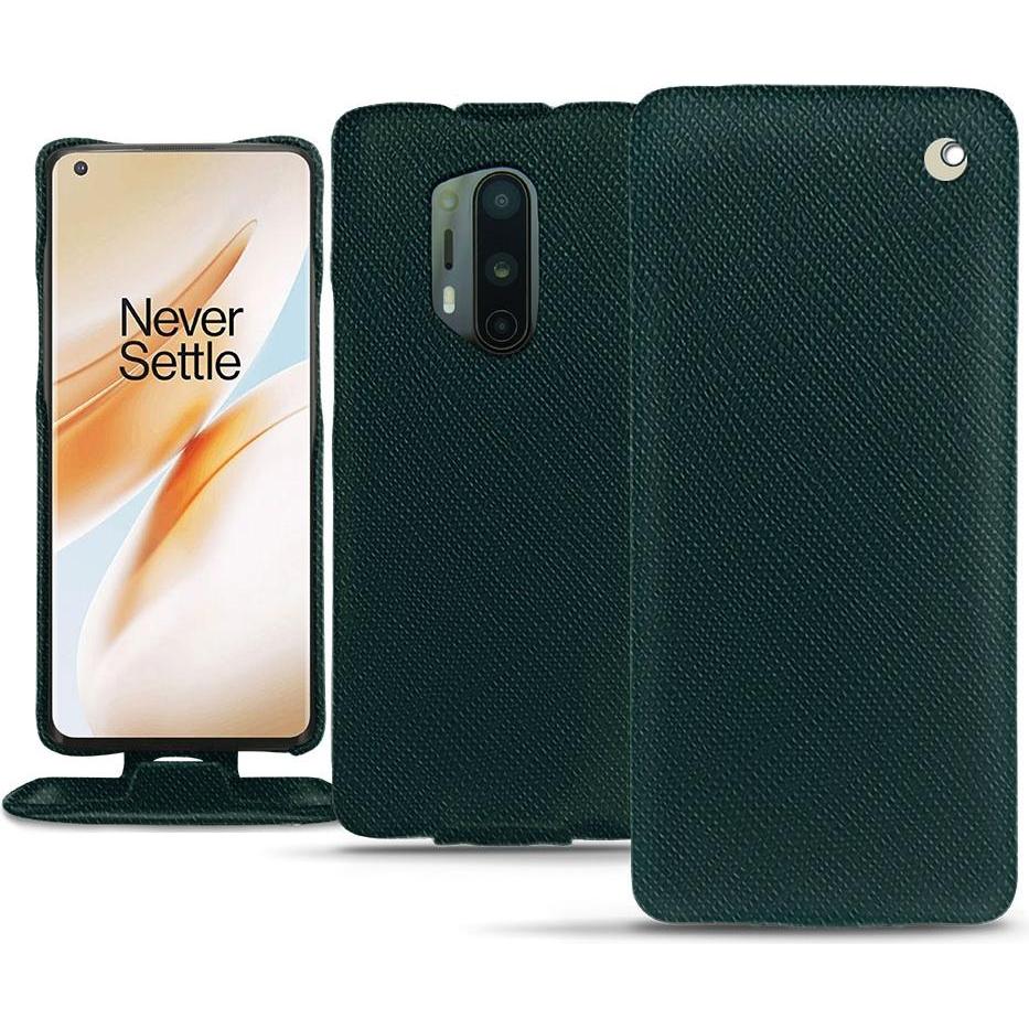 Noreve Lederschutzhülle vertikal (OnePlus 8 Pro), Smartphone Hülle, Grün