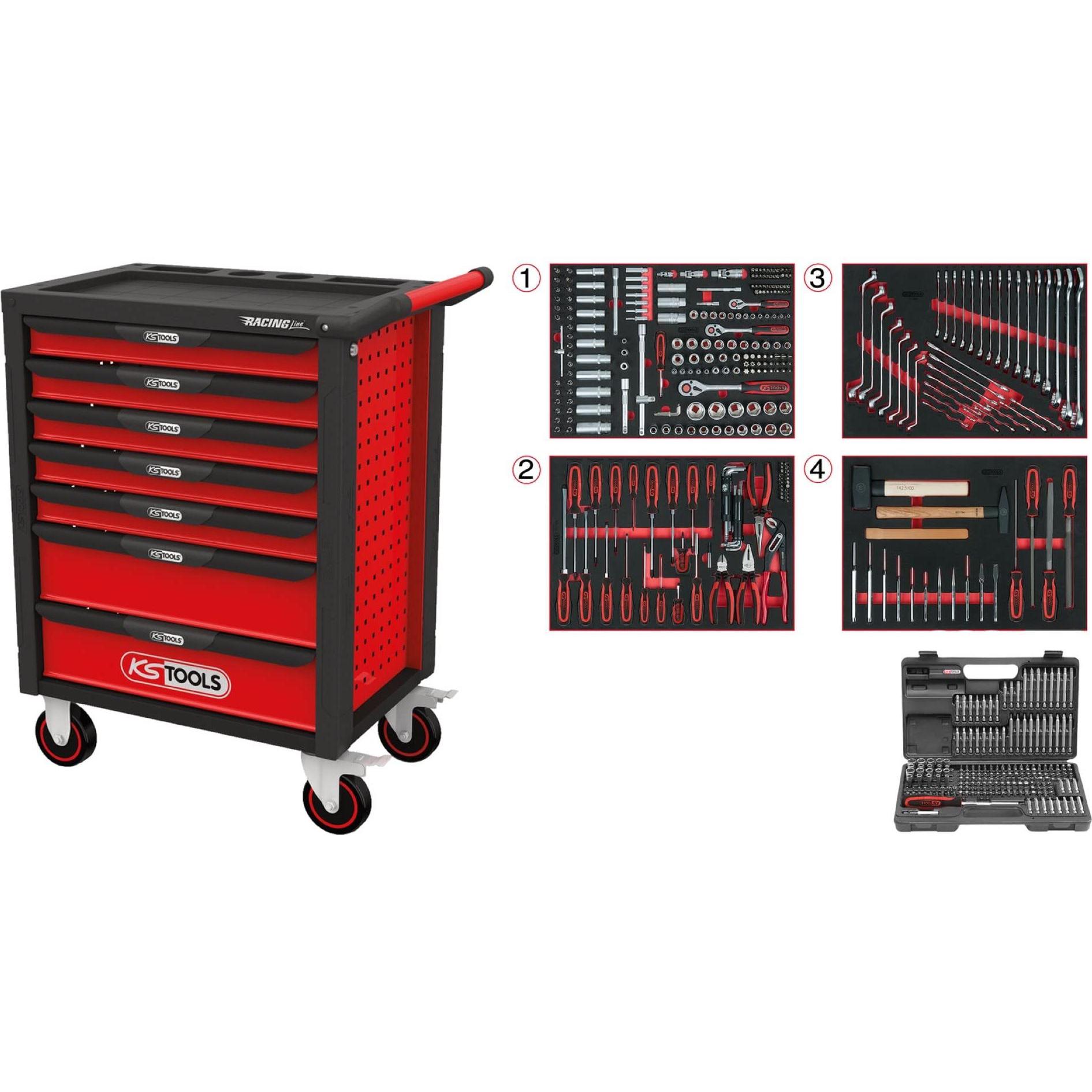 KS Tools, Werkzeugwagen + Montagewagen, RACINGline Werkstattwagen (515 x)