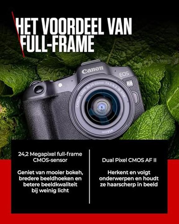 Productafbeelding Canon EOS R8 Kit - (EU) (24 - 50 mm, 24.20 Mpx, Volledig formaat)