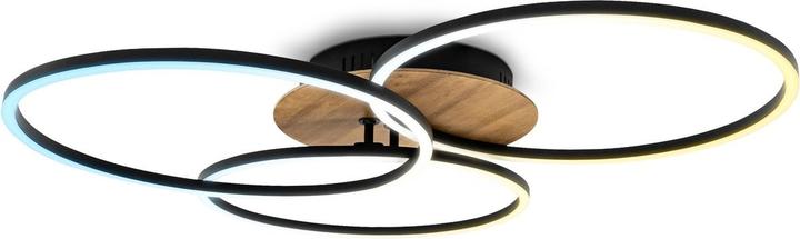Immagine prodotto B.K.Licht Plafoniera LED CCT, legno, nero, LED/42,5W (1500 lm)