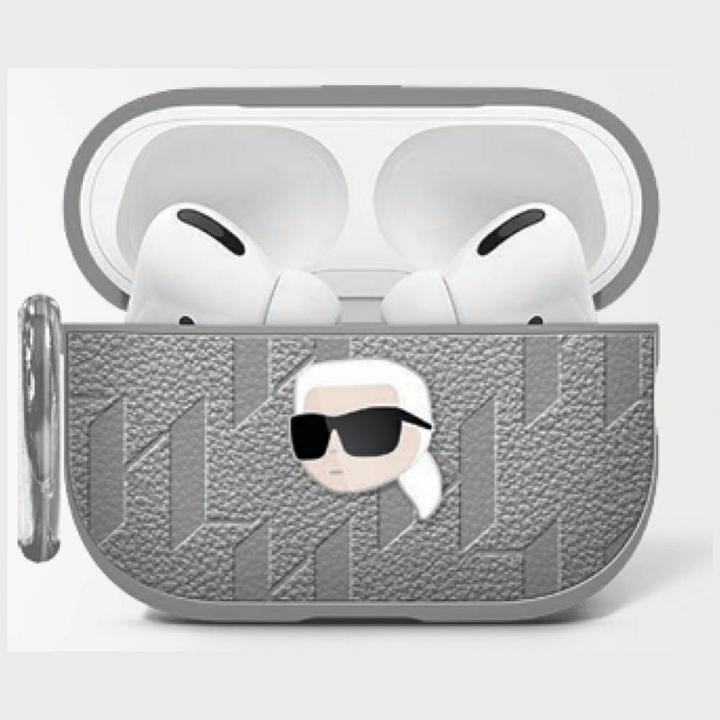 Immagine prodotto Karl Lagerfeld Custodia Monogram Karl Head per AirPods 4 - argento (Manicotto per cuffie)