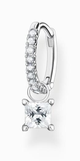 Actual product image Thomas Sabo Single Creole with White Stones Silver (925 silver)