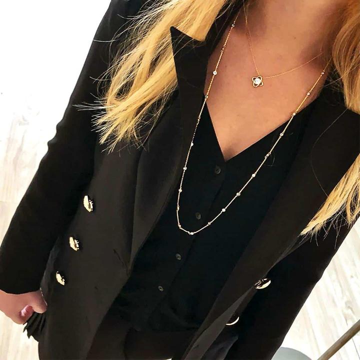 Image du produit Candy Collier Gemma, argent sterling 925, plaqué or (Plaqué or 18k, Argent sterling 925, 42 - 45 cm)