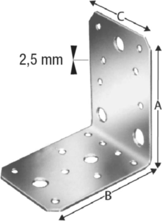 Image du produit Simpson Sst Equerres SST, type 105 acier zingué 103x (Connecteur coudé, 1 pcs)