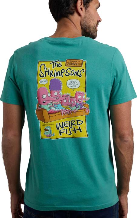 Actual product image Weird Fish Mens Shrimpsons Back Print T-Shirt (XL)