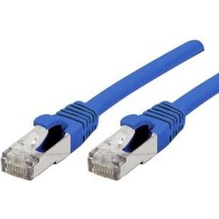 Exertis Connect Patchkabel S/FTP (PiIMF), Cat 6A (EIA/TIA), blau, 10,0 m Patchkabel mit besonders schmalem Knickschu (S/...