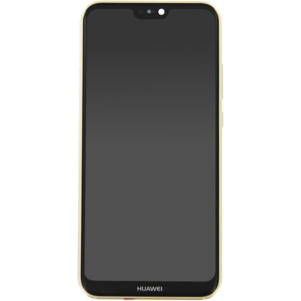 OEM Display-Einheit + Rahmen für Huawei P20 Lite gold (Display, Huawei P20 Lite), Mobilgerät Ersatzteile, Gold