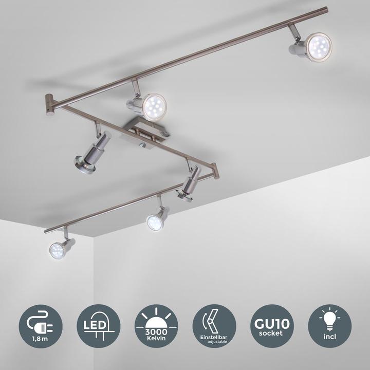 Produktbild B.K.Licht LED Deckenschiene, 6xLED/GU10/5W (400 lm)
